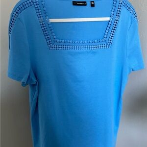 Rafaella Sky Blue Short Sleeve Tee